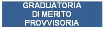 GRADUATORIA DI MERITO PROVVISORIA